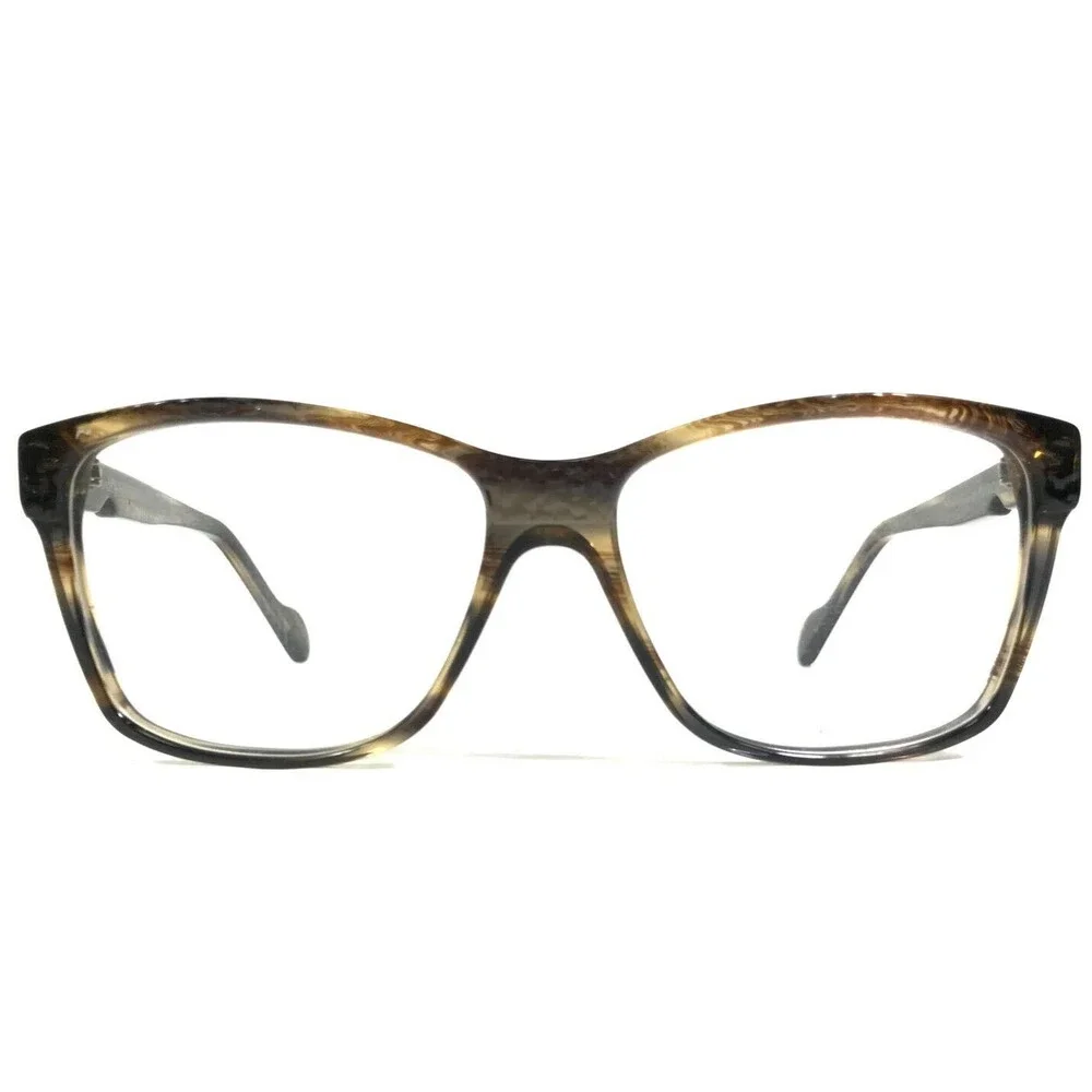 Binoche Eyeglasses Frames Bi-zem 76 C04 Brown Horn Square Full Rim 53-15-135